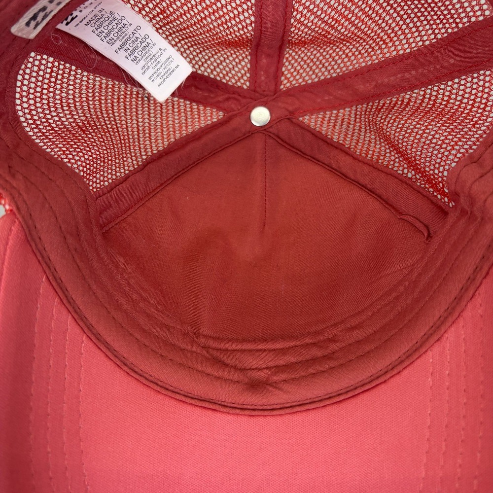 Billabong Trucker Hat Peace Love Sunshine Womens OS Red White Floral Snapback - Picture 4 of 6